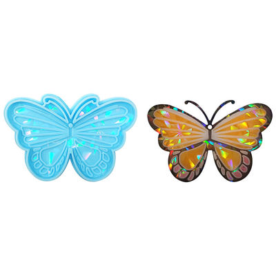 MHC Complete Set Silikon Holographic Resin Mold untuk Art Decor Butterfly Keychain Coasters Kits